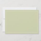 Pastel pink mint gold eucalyptus leaf RSVP 招待状 (裏面)