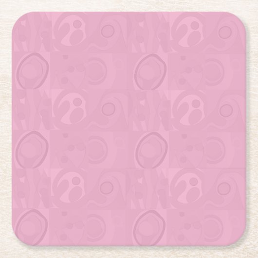 Pastel Pink Mother's Day Collection スクエアペーパーコースター (正面)