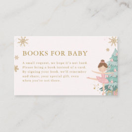 Pastel Pink Nutcracker Books for Baby Card エンクロージャーカード