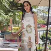 Pastel Pink Nutcracker Custom Christmas Apron エプロン