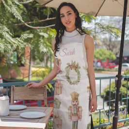 Pastel Pink Nutcracker Custom Christmas Apron エプロン