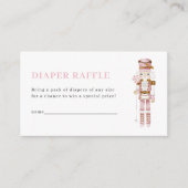 Pastel Pink Nutcracker Diaper Raffle Card エンクロージャーカード (正面)