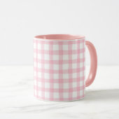 Pastel Pink Plaid – Soft Aesthetic Seamless  マグカップ (正面右)