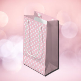 Pastel  Pink  Polka  dots  Gift Bag スモールペーパーバッグ