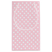 Pastel  Pink  Polka  dots  Gift Bag スモールペーパーバッグ (裏面)