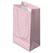 Pastel  Pink  Polka  dots  Gift Bag スモールペーパーバッグ (正面アングル)