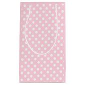 Pastel  Pink  Polka  dots  Gift Bag スモールペーパーバッグ (正面)