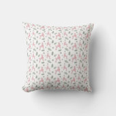 Pastel Pink Poodle Pattern Christmas pillow Gift クッション (正面)
