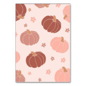 Pastel Pink Pumpkin First Birthday Table Number テーブルナンバー (裏面)