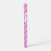 Pastel Pink Purple Gingham Check Phone Case iPhone 16ケース (左側面)