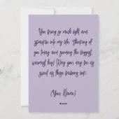 Pastel Pink Purple Heart Balloons Valentine's Day シーズンカード (裏面)