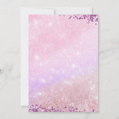 Pastel Pink Rainbow Sequin Glitter 67 St Patrick 招待状 (裏面)