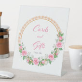 Pastel Pink Roses & Baby’s Breath Cards & Gifts 台座サイン (インサイチュ)