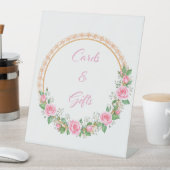 Pastel Pink Roses & Baby’s Breath Cards & Gifts 台座サイン (インサイチュ)