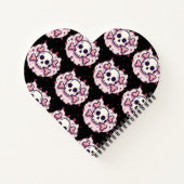 Pastel Pink Skull and Crossbones ノートブック (裏面)