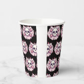 Pastel Pink Skull and Crossbones 紙コップ (左)