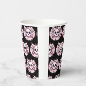 Pastel Pink Skull and Crossbones 紙コップ (右)