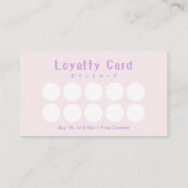 Pastel Pink Sprinkle Bakery Loyalty Rewards 名刺 (裏面)