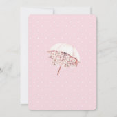 Pastel Pink Teddy Bear Clothes & Gifts-Baby Shower 招待状 (裏面)