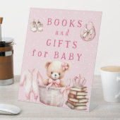 Pastel Pink Teddy - Books and Gifts for Baby   台座サイン (インサイチュ)