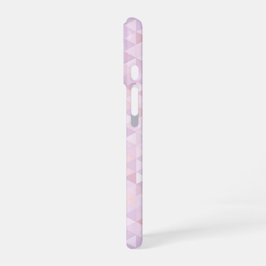 Pastel Pink Triangle Pattern iPhone 16ケース (左側面)