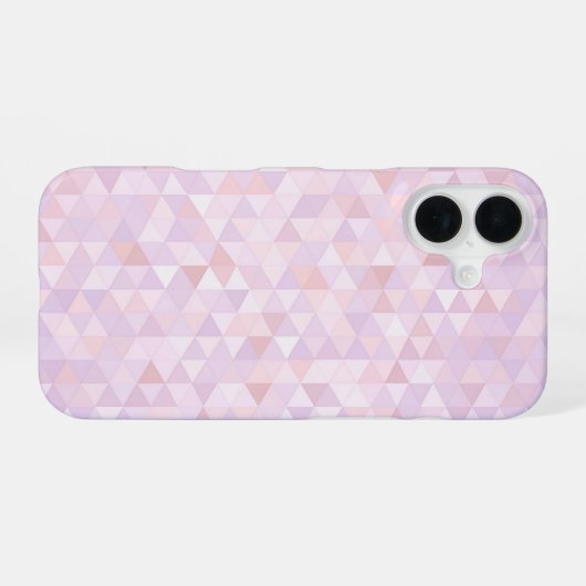 Pastel Pink Triangle Pattern iPhone 16ケース (裏面横)