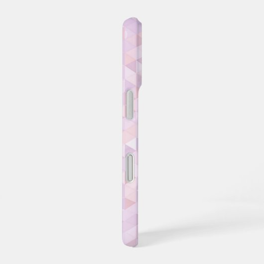 Pastel Pink Triangle Pattern iPhone 16ケース (右側面)