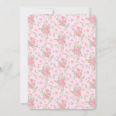 Pastel Pink Vintage Fancy Floral Baptism 招待状 (裏面)