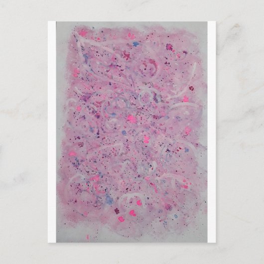 Pastel Pink Watercolor Abstract ポストカード (正面)
