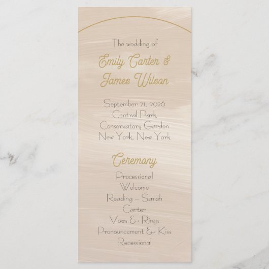 Pastel Pink Wedding プログラム (正面)