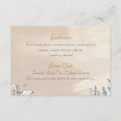 Pastel Pink Wedding Enclosure Card エンクロージャーカード (裏面)