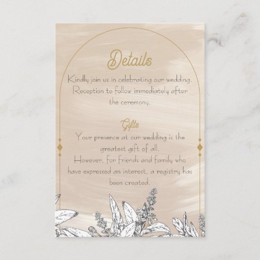 Pastel Pink Wedding Enclosure Card エンクロージャーカード (正面)