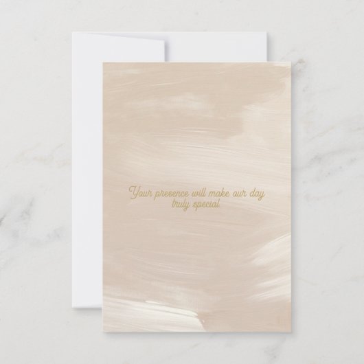 Pastel Pink Wedding Invitation 出欠カード (裏面)