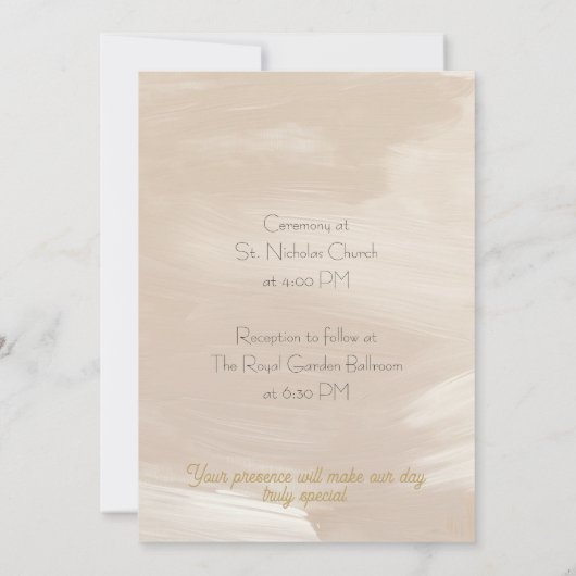 Pastel Pink Wedding Invitation 招待状 (裏面)