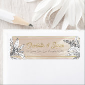 Pastel Pink Wedding Return Address Label ラベル (インサイチュ)