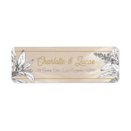 Pastel Pink Wedding Return Address Label ラベル