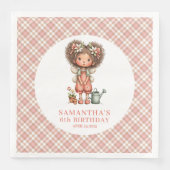 Pastel Pink Whimsical Fairy Floral 4th Birthday   (正面)