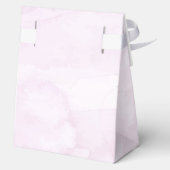 Pastel Pink Winter Snowflake Flower Baby Shower  フェイバーボックス (裏面)