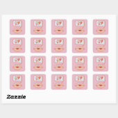 Pastel Pixel Kissy Lips - Autumn Sticker スクエアシール (シート)