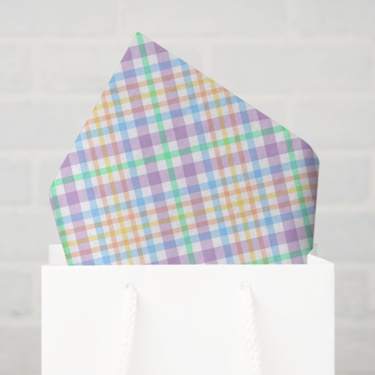 Pastel Plaid  薄葉紙 (ギフトバッグ)