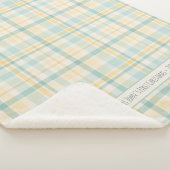 Pastel Plaid Baby's First Christmas シェルパブランケット (3/4)