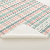 Pastel Plaid Baby's First Christmas シェルパブランケット (3/4)