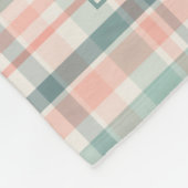 Pastel Plaid Baby's First Christmas フリースブランケット (角)