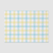 Pastel Plaid Blue Yellow DIY Decoupage Paper 薄葉紙 (正面)