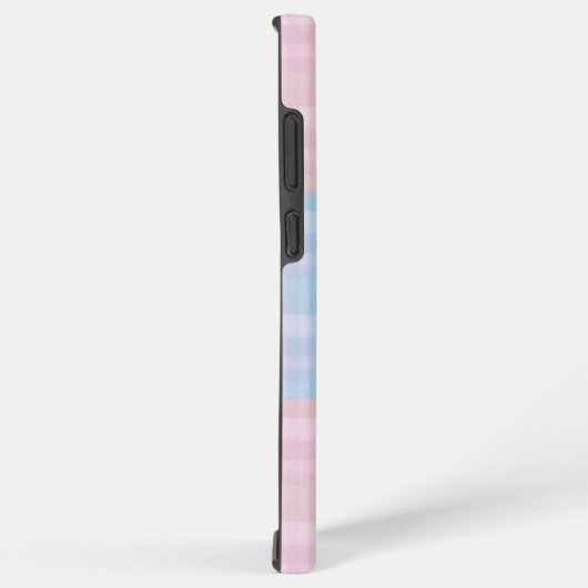 Pastel Plaid Pink and Blue Checkerboard Phone Case Samsung Galaxyケース (右側面)