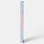 Pastel Plaid Pink and Blue Checkerboard Phone Case Samsung Galaxyケース (左側面)