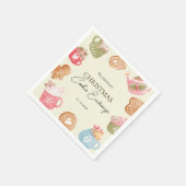 Pastel Playful Christmas Cookie Exchange Party スタンダードカクテルナプキン (角)
