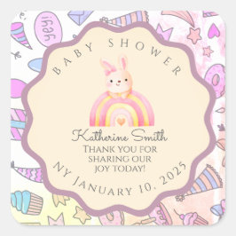 PASTEL Playful Icons Personal Touches babyshower スクエアシール