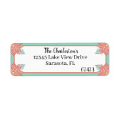 Pastel Poinsettia Pinkish Red and Soft Green ラベル (正面)