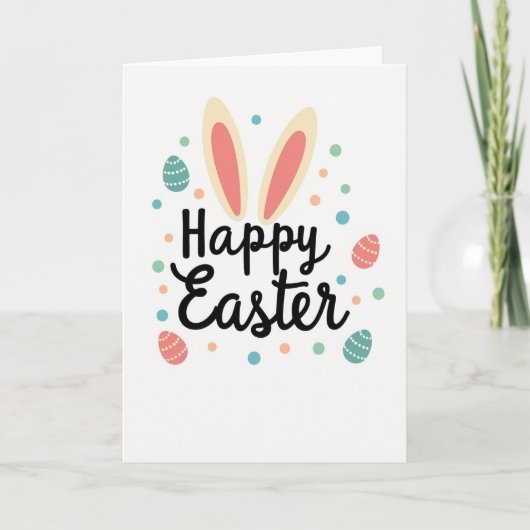 Pastel Polka Dot Easter Card カード (正面)